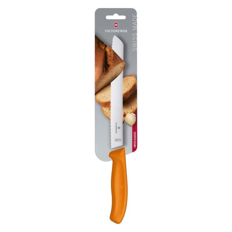 CUCHILLO PAN DENTADO 21 CM NARANJA