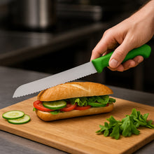 Cargar imagen en el visor de la galería, CUCHILLO PAN DENTADO 21 CM VERDE
