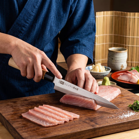 CUCHILLO SASHIMI "9.5" MGO MADERA