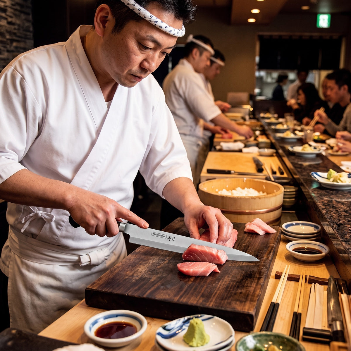 CUCHILLO YANAGIBA 09" SUSHI GOLD
