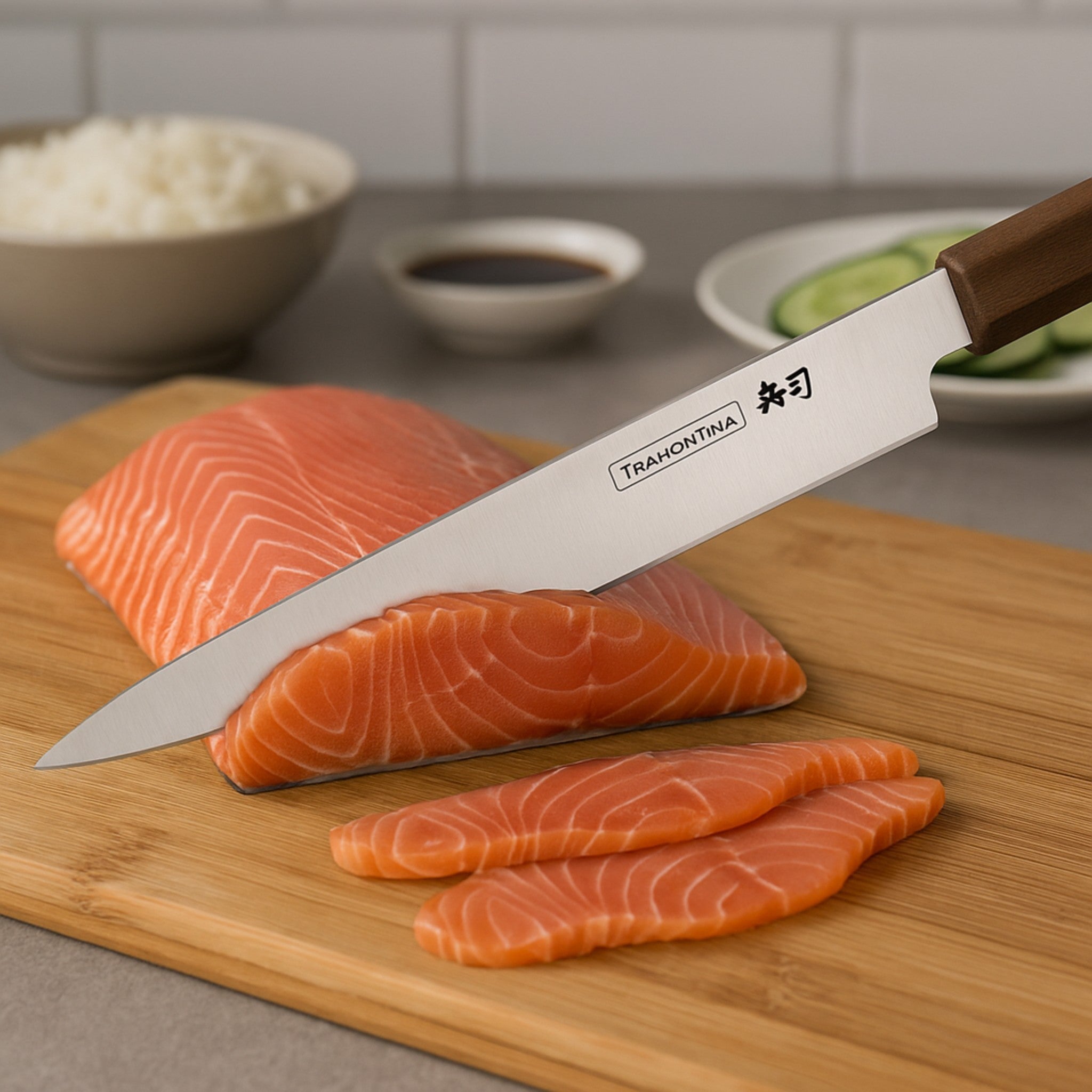 CUCHILLO YANAGIBA 09" SUSHI SILVER