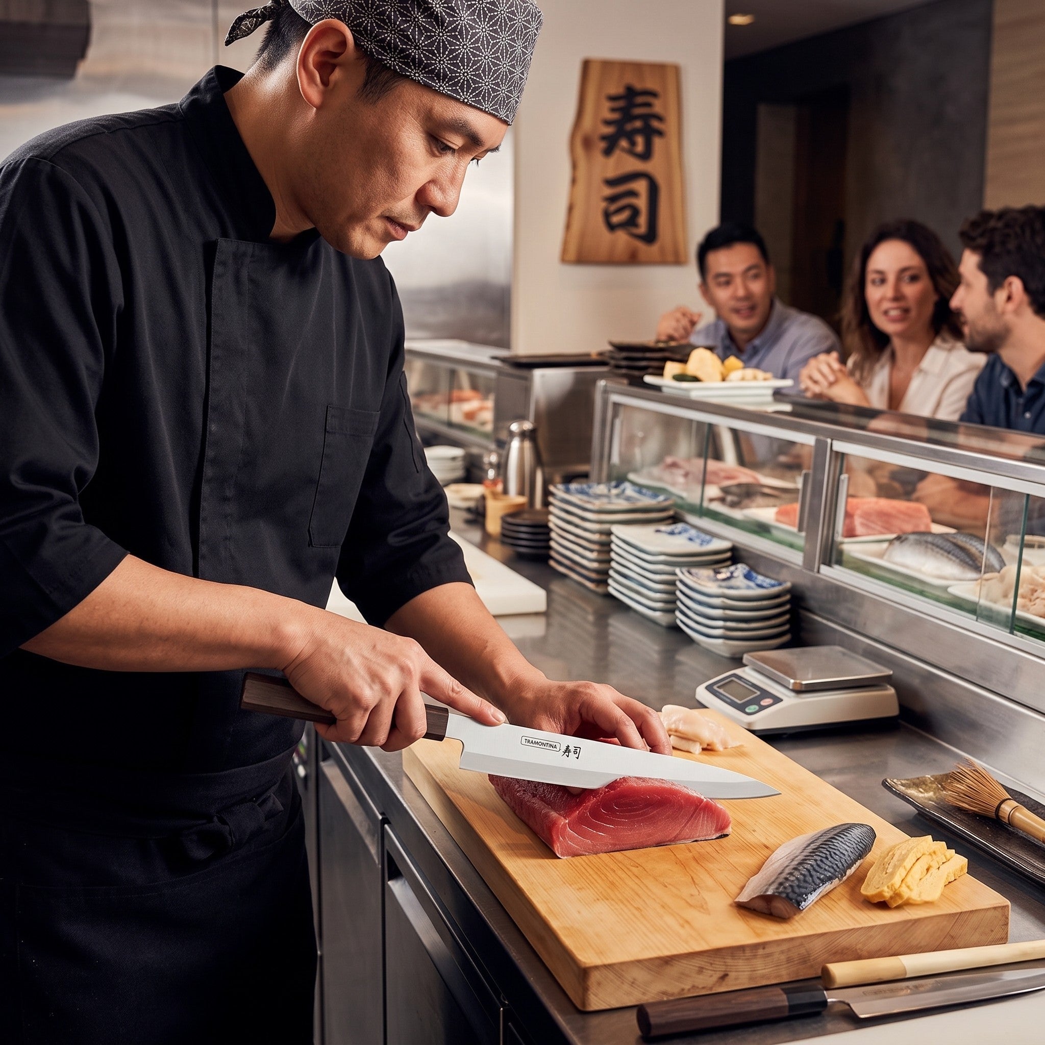 CUCHILLO YANAGIBA 09" SUSHI SILVER