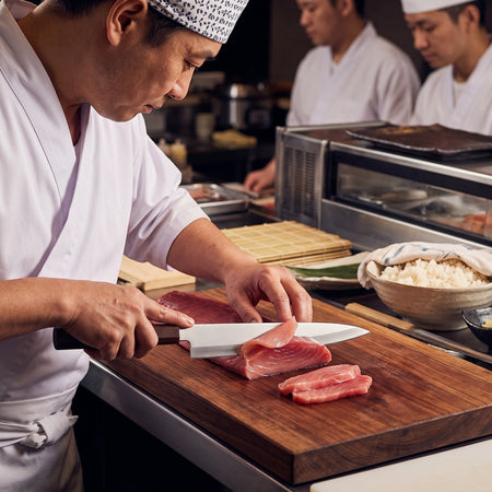 CUCHILLO YANAGIBA 09" SUSHI SILVER