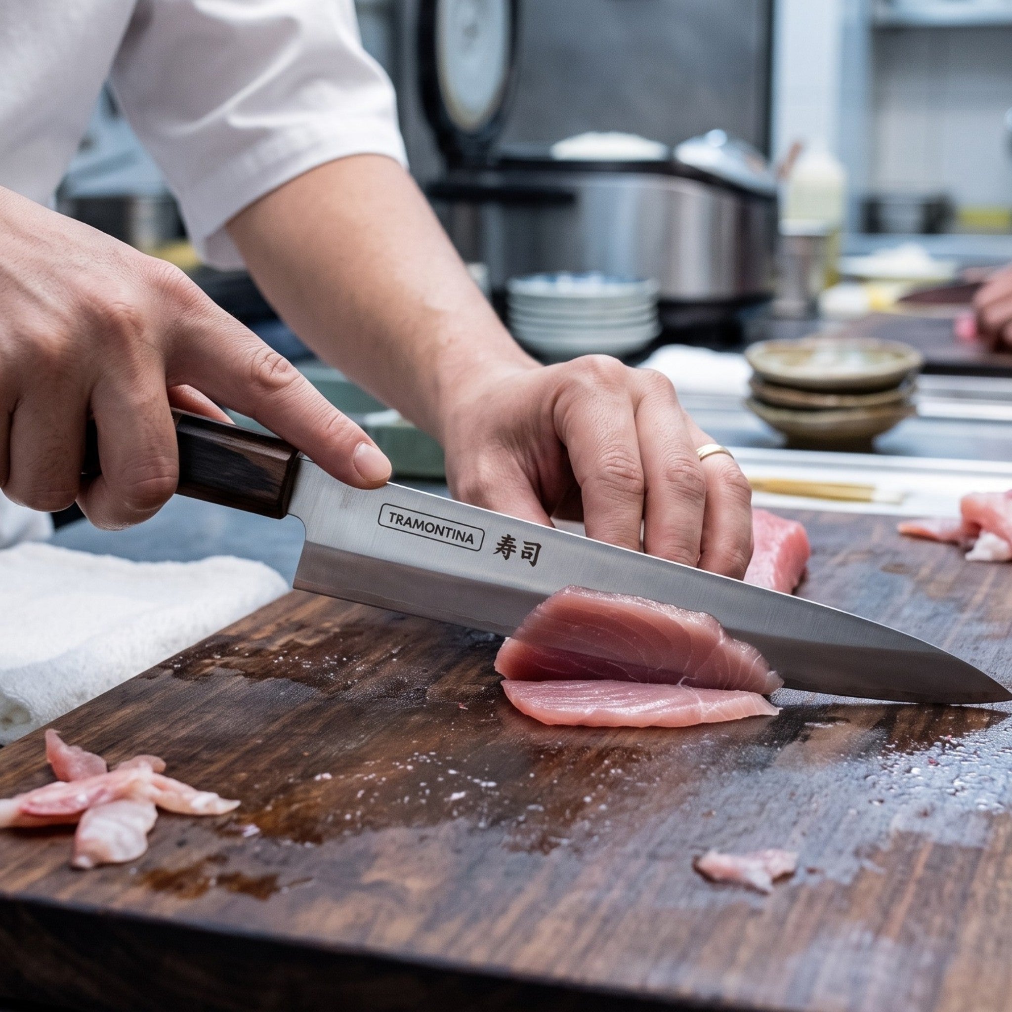 CUCHILLO YANAGIBA 13" SUSHI SILVER