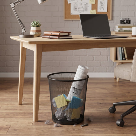 Cesto de malla redondo negro