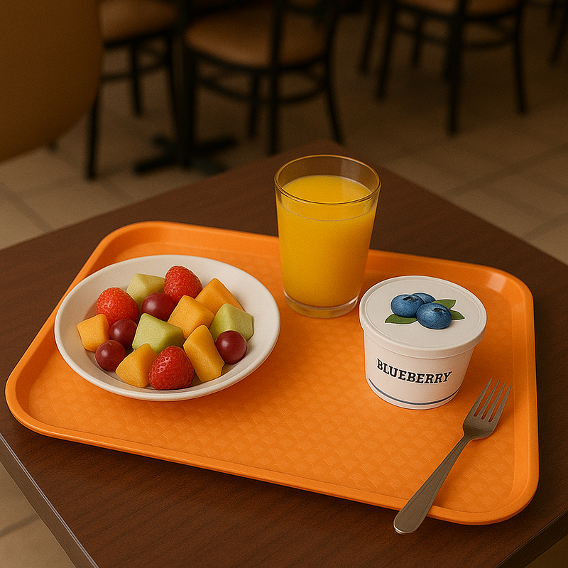 CHAROLA FAST FOOD 14x18" NARANJA