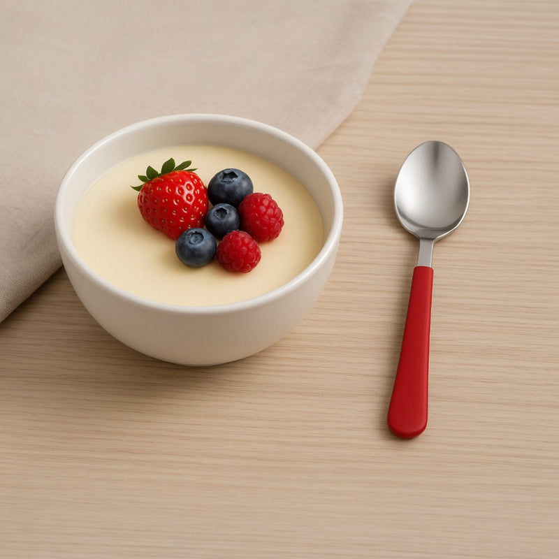 LEME CUCHARA POSTRE ROJA
