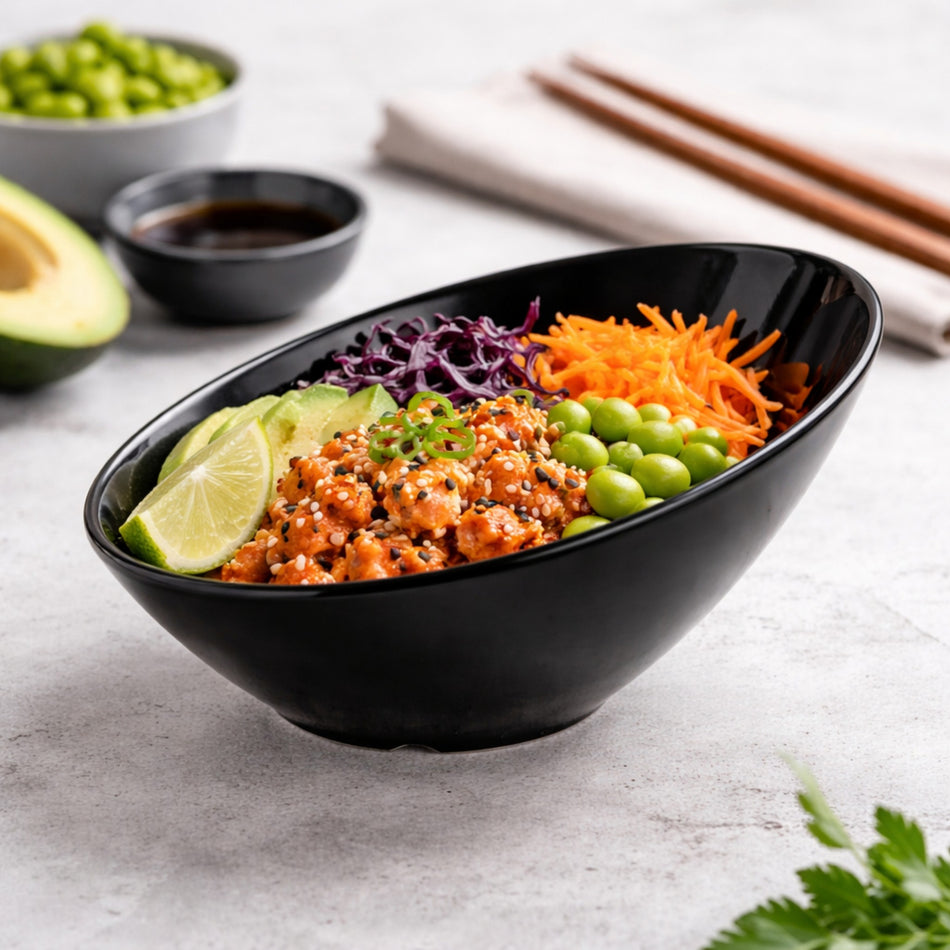 BOWL INCLINADO 21 CM NEGRO