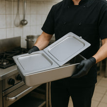 Cargar imagen en el visor de la galería, TAPA PLANA BISAGRA 1/1 AC INOX

