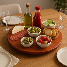 Cargar imagen en el visor de la galería, PLATO GIRATORIO 35 CM PROVENCE CAOBA

