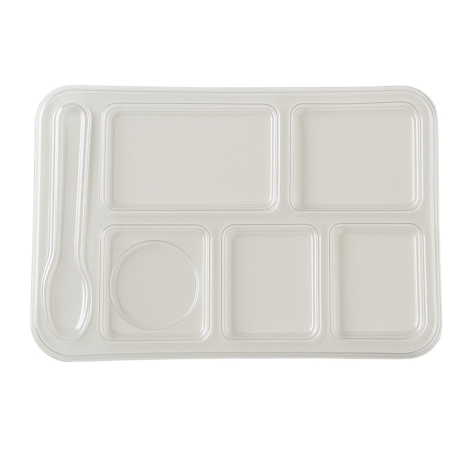 Tapa para charola con 6 divisiones de policarbonato cristal