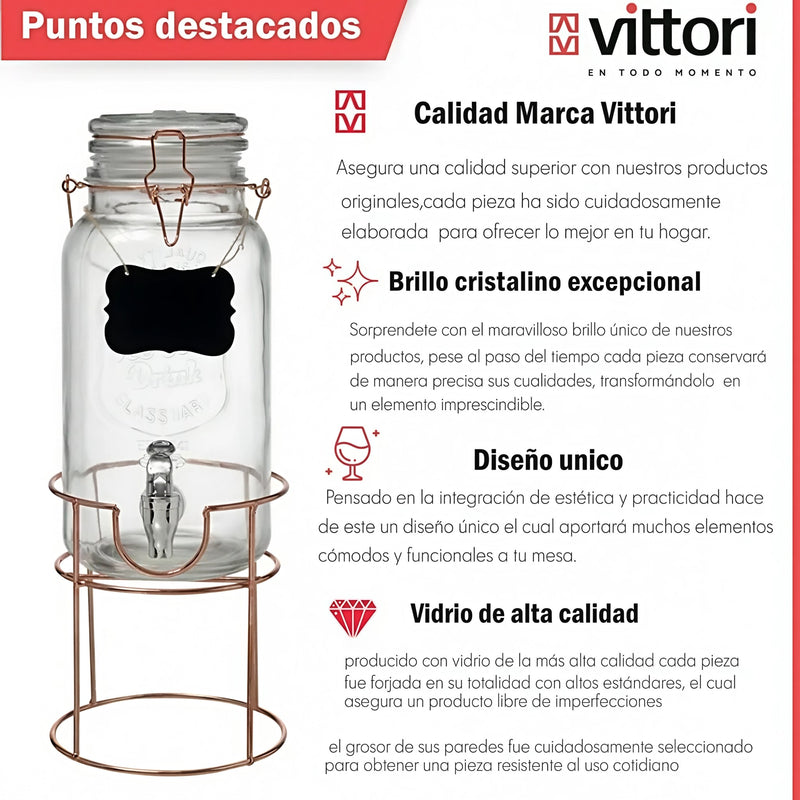 DISPENSADOR 3.5 LT C/TAPA CLIP Y BASE