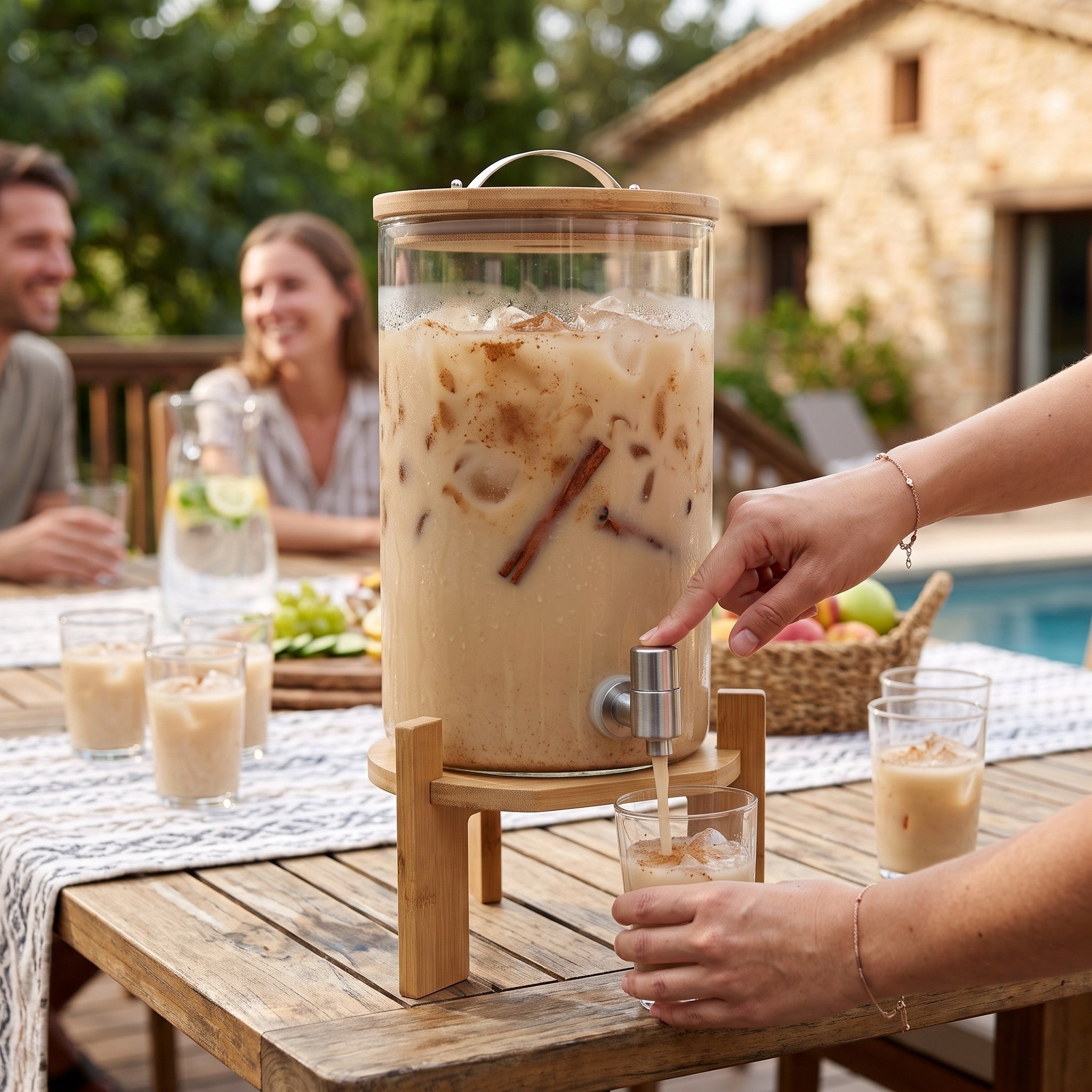 DISPENSADOR BOROSILICATO 8 LT C/TAPA Y LLAVE