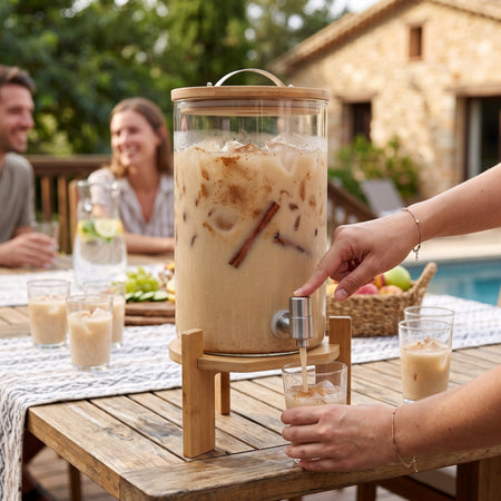 DISPENSADOR BOROSILICATO 8 LT C/TAPA Y LLAVE