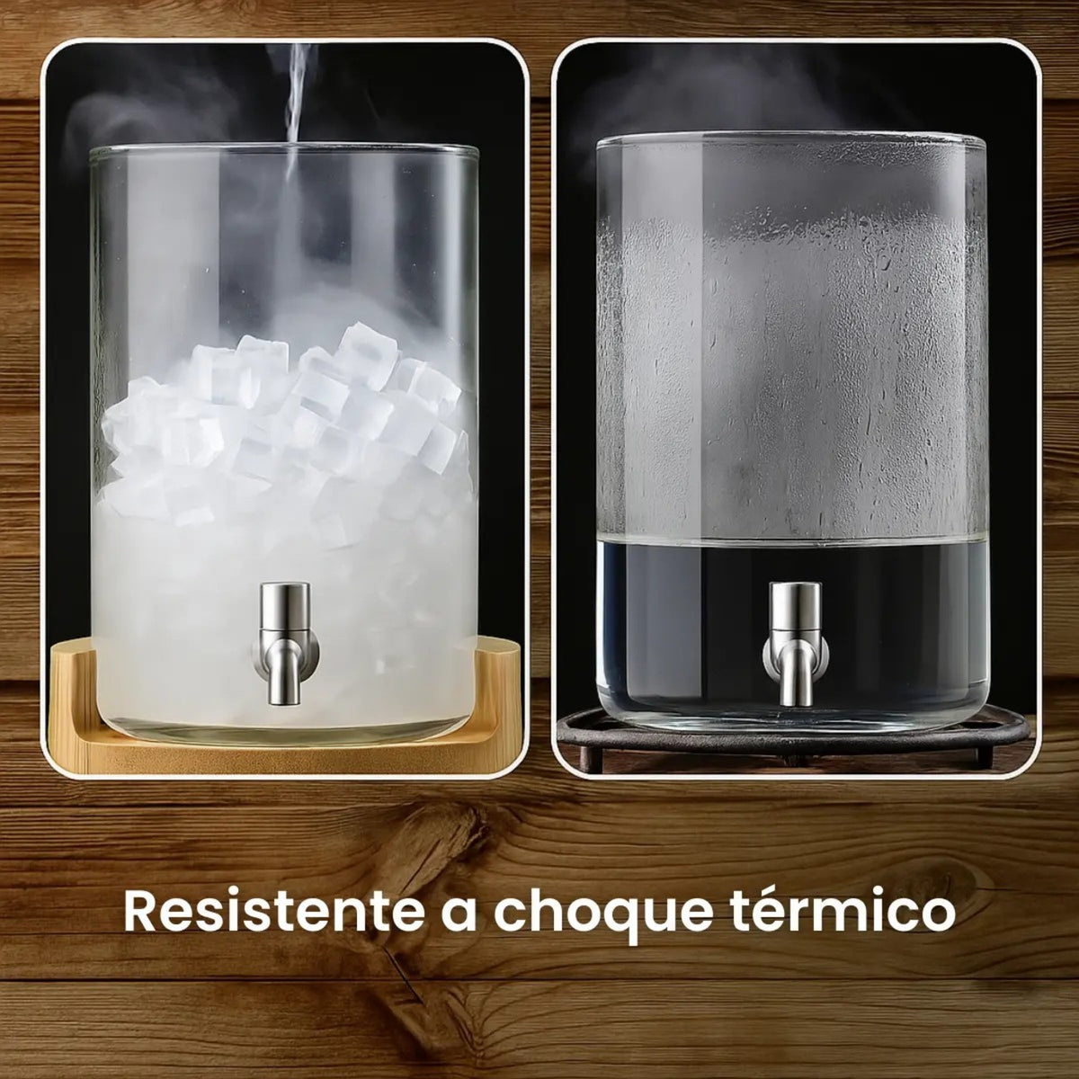 DISPENSADOR BOROSILICATO 8 LT C/TAPA Y LLAVE