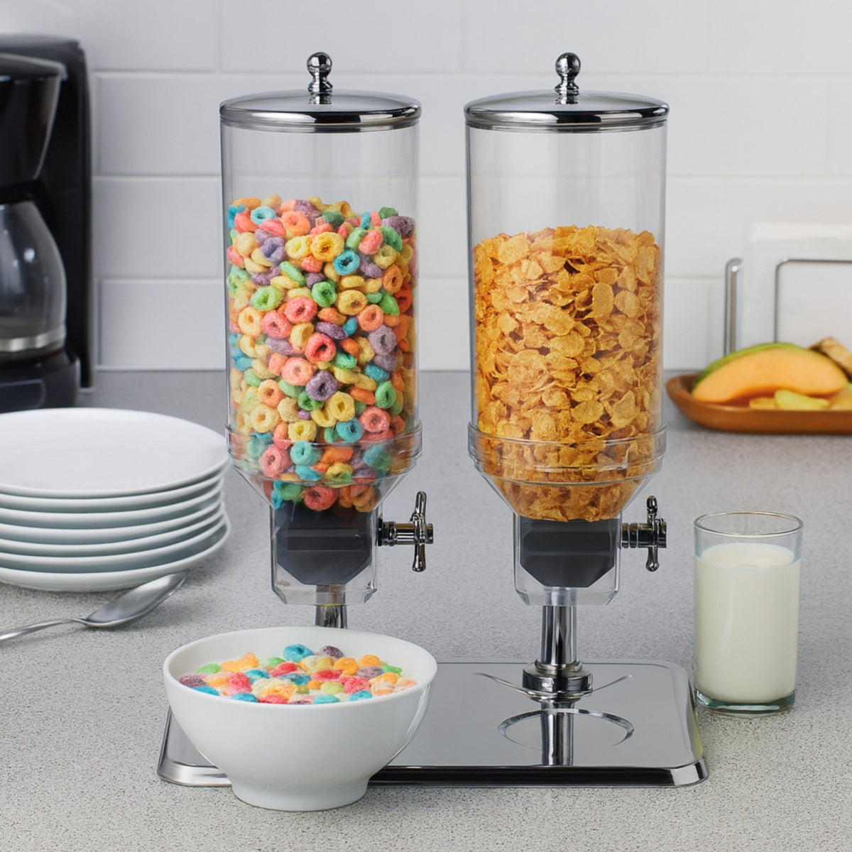 DISPENSADOR CEREAL DOBLE 7.5 LT C/RECIPIENTE