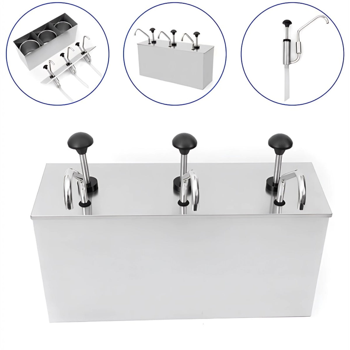 DISPENSADOR C/3 ESTACIONES 3 LT C/U AC INOX