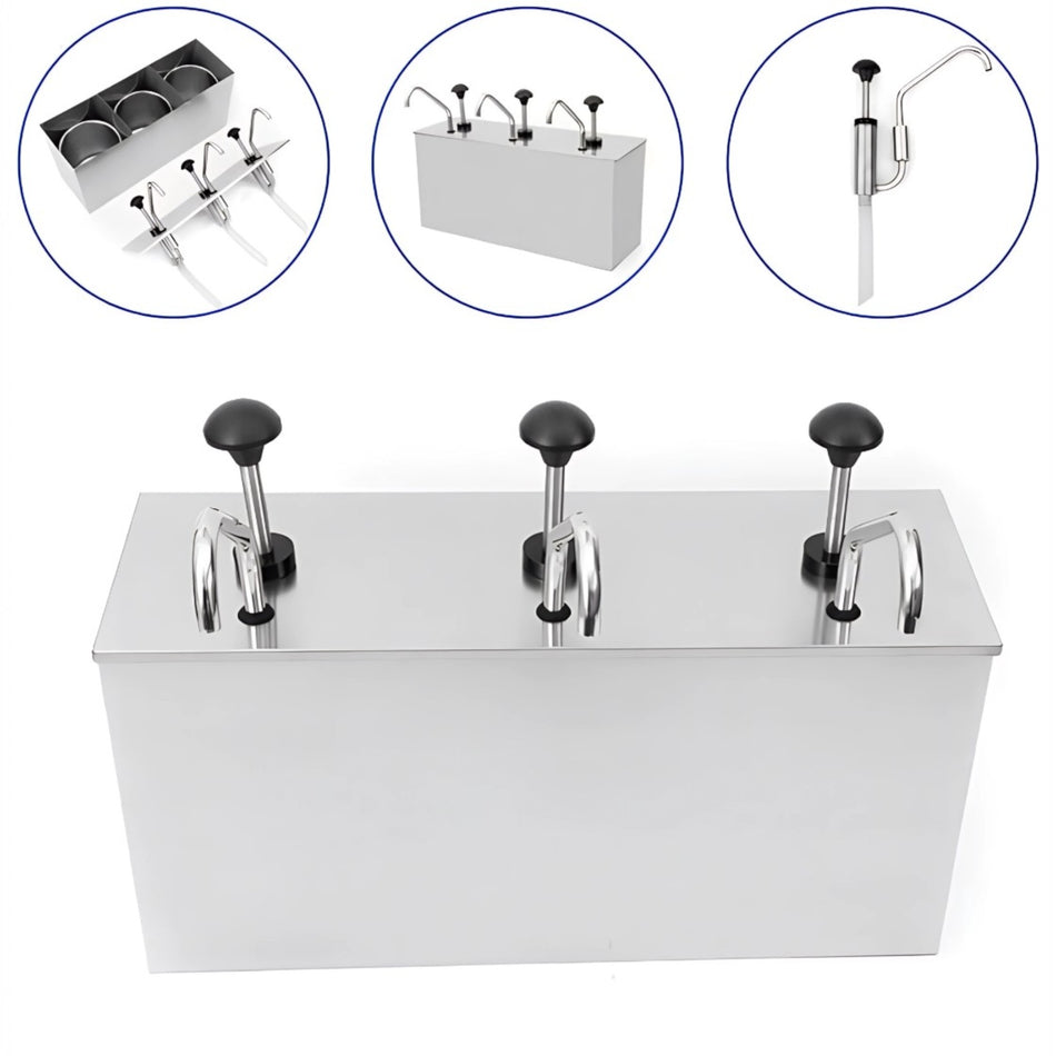 DISPENSADOR C/3 ESTACIONES 3 LT C/U AC INOX