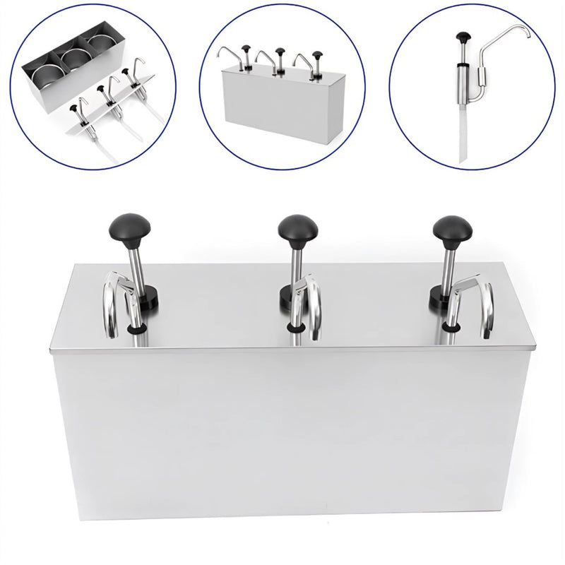 DISPENSADOR C/3 ESTACIONES 3 LT C/U AC INOX