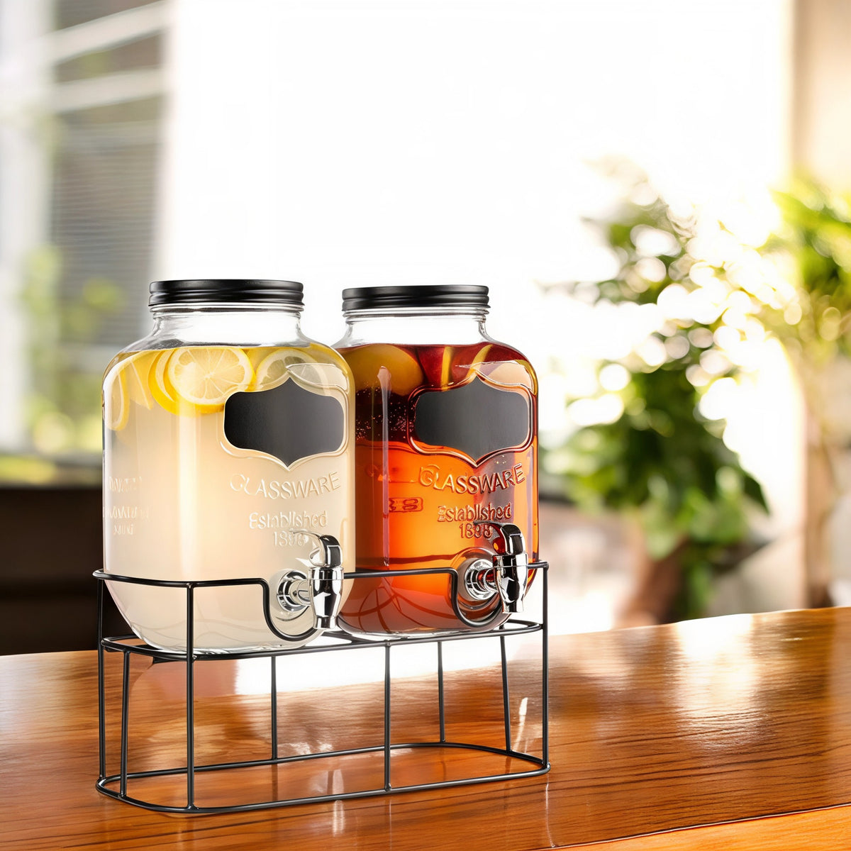 DISPENSADOR DOBLE 5 LT C/U BASE METAL