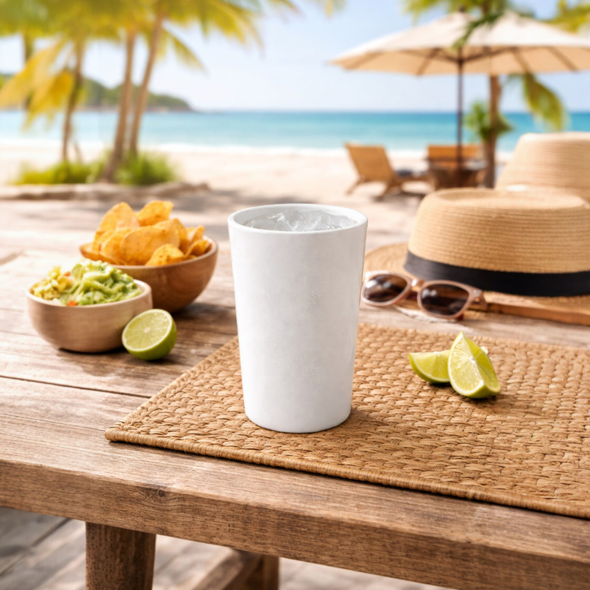DM VASO 390 ML MELAMINA BLANCO 06