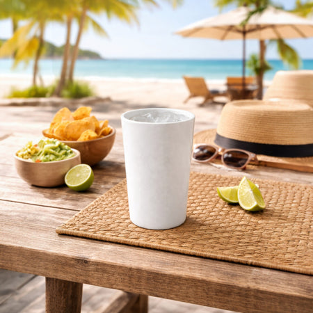 DM VASO 390 ML MELAMINA BLANCO 06
