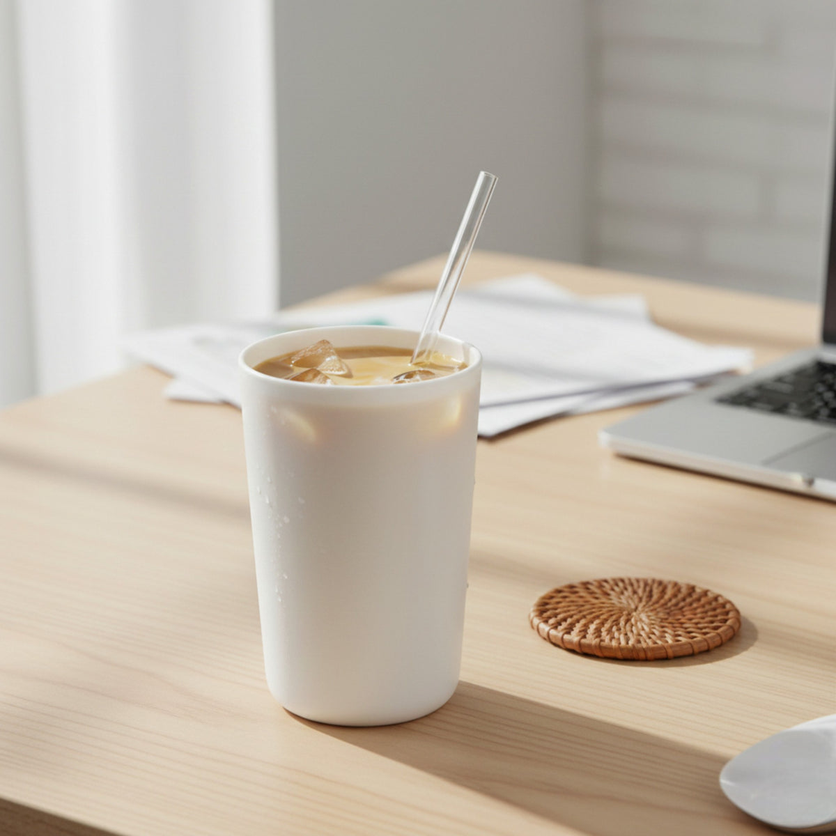DM VASO 390 ML MELAMINA BLANCO