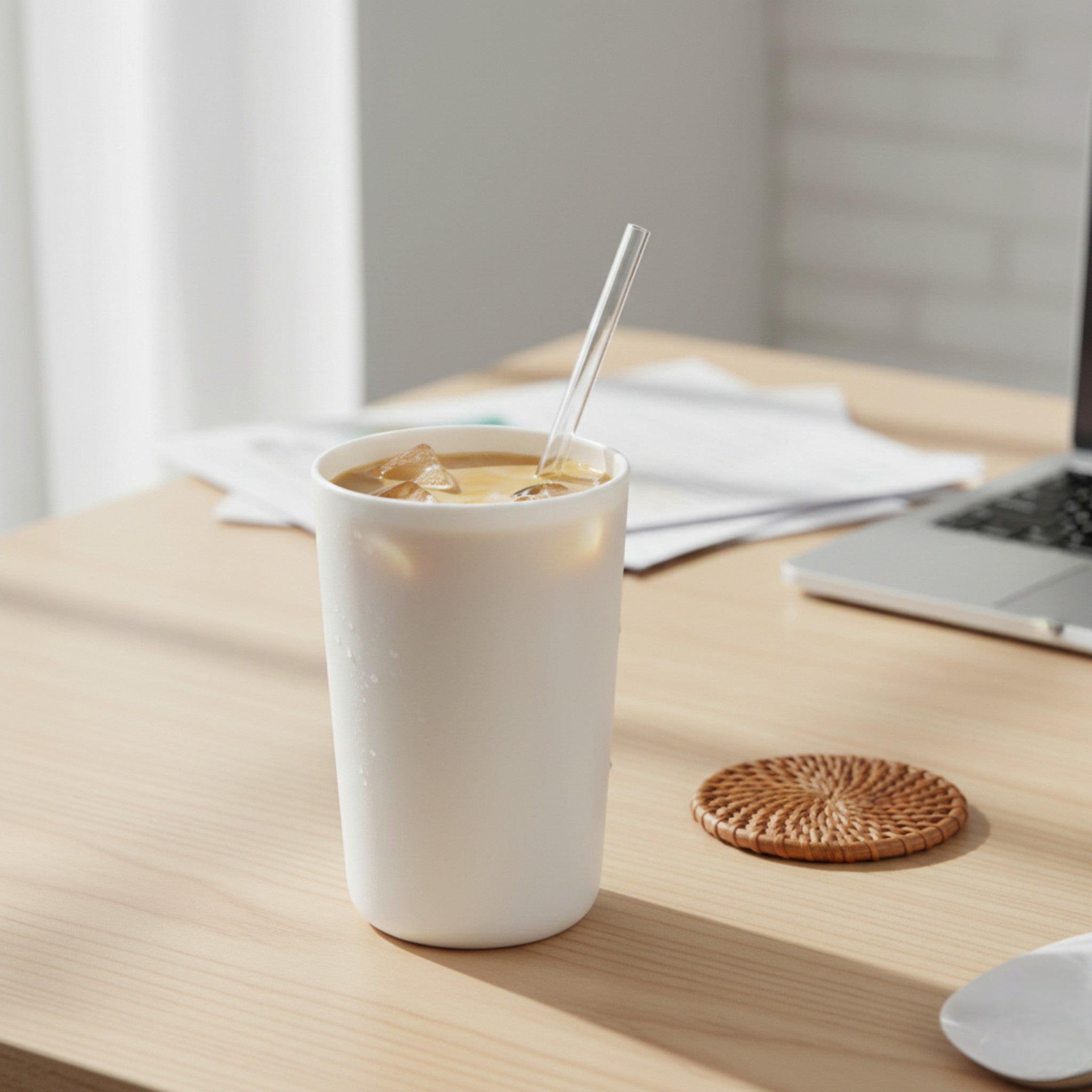 DM VASO 390 ML MELAMINA BLANCO