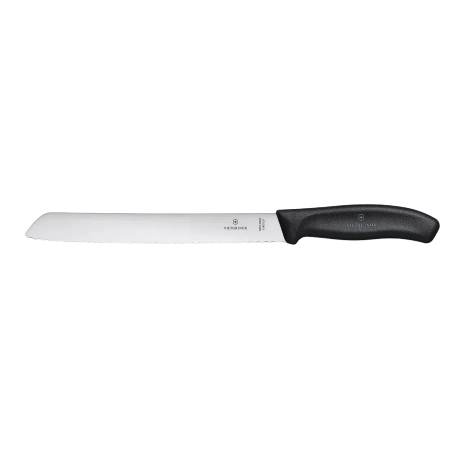 CUCHILLO PAN DENTADO 21 CM NEGRO