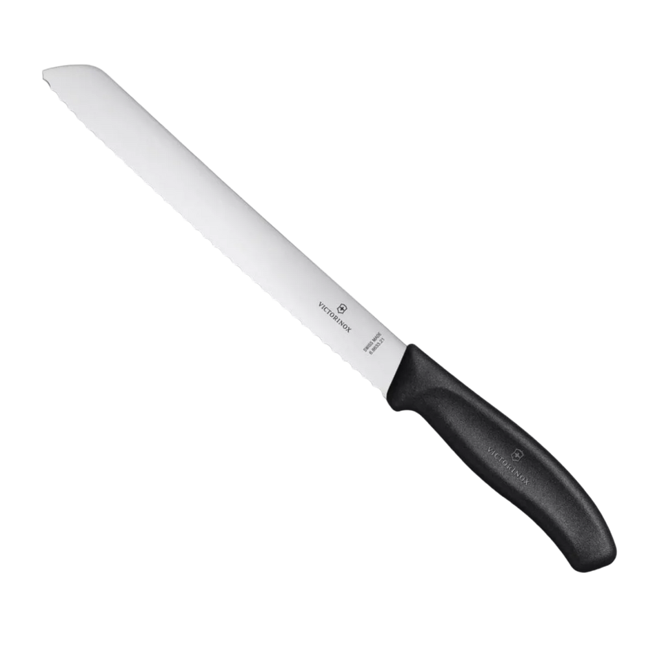 CUCHILLO PAN DENTADO 21 CM NEGRO