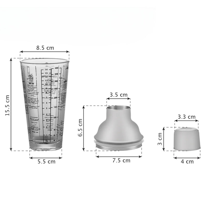 SHAKER C/VASO DE VIDRIO