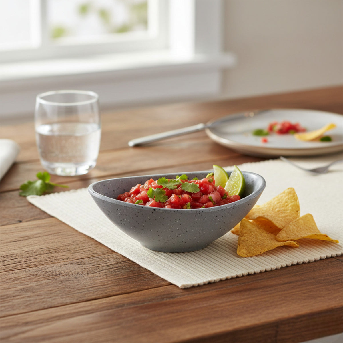 ECO GRAY MINI PLATO CANOA