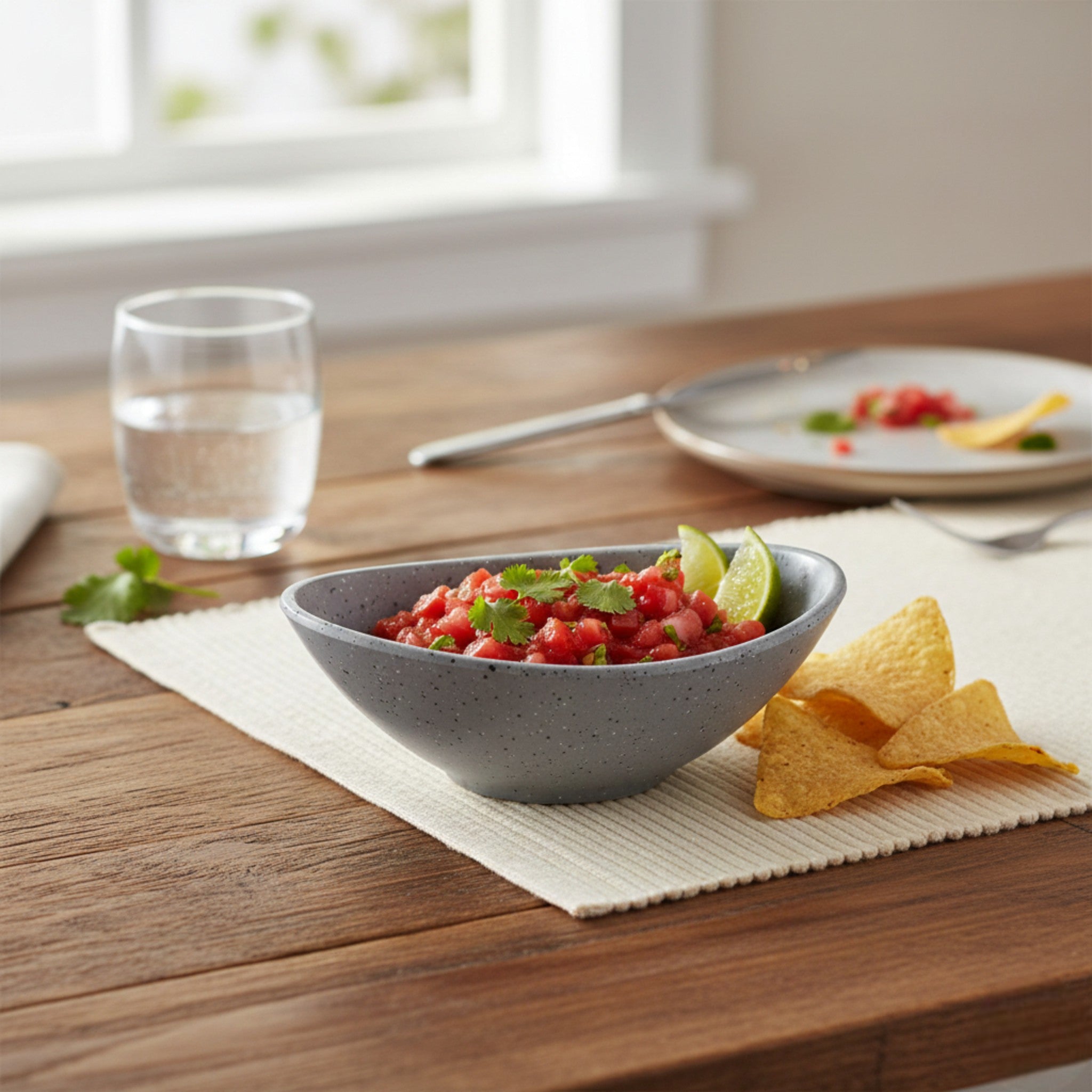 ECO GRAY MINI PLATO CANOA