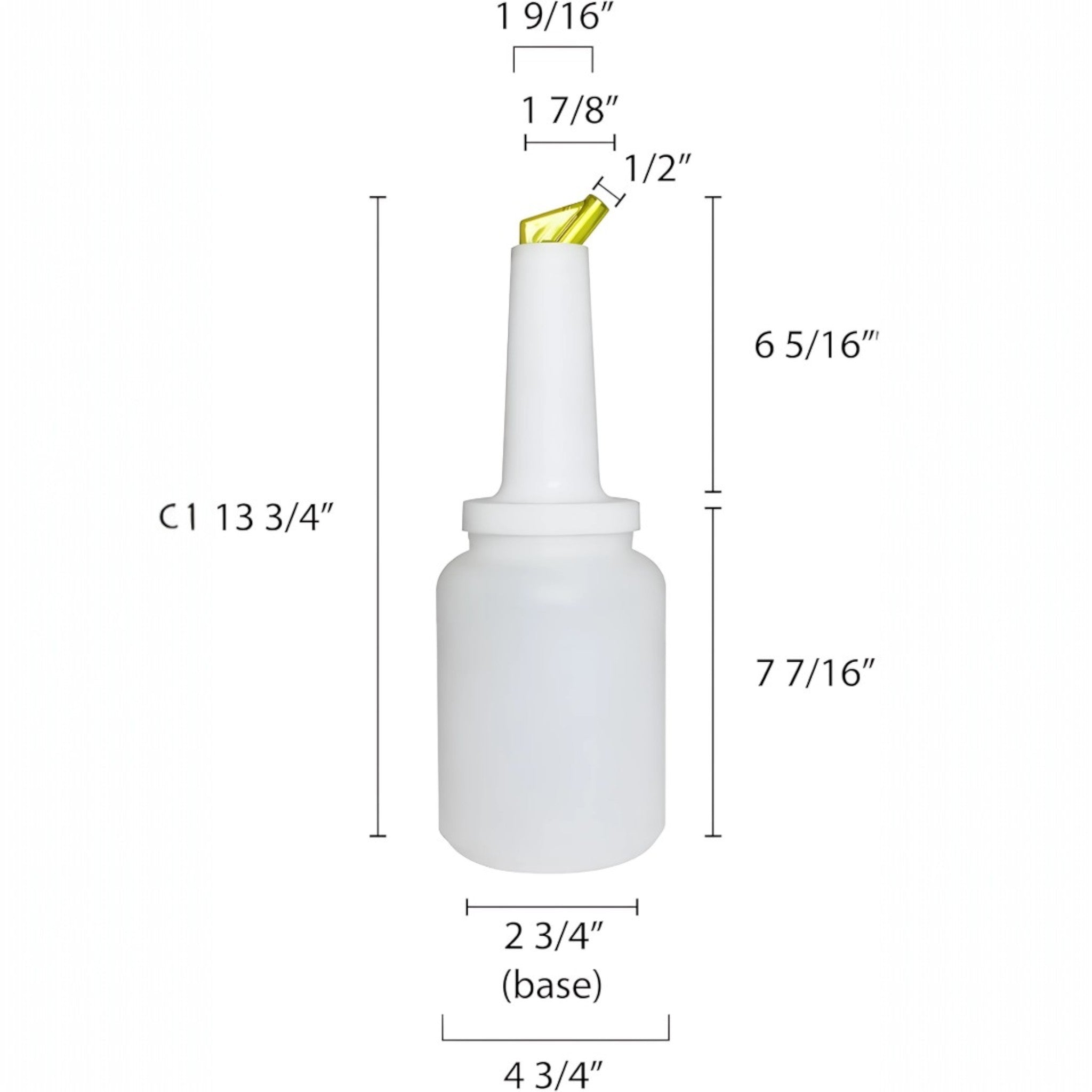 ENVASE MEZCLA C/BOQUILLA 2 QT AMARILLO