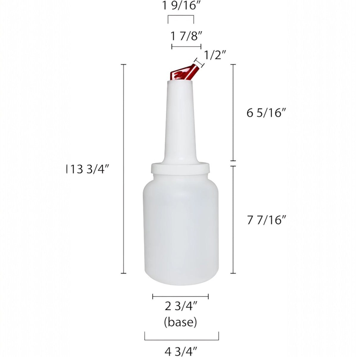 ENVASE MEZCLA C/BOQUILLA 2 QT ROJO
