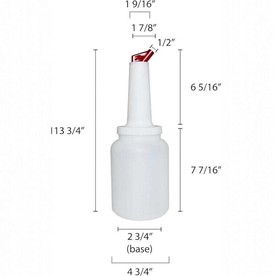 ENVASE MEZCLA C/BOQUILLA 2 QT ROJO