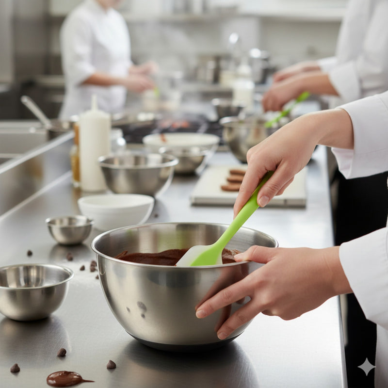 ESPATULA  SILICON 11" VERDE