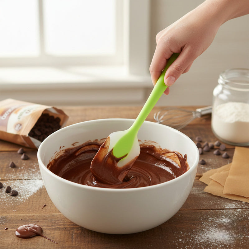 ESPATULA  SILICON 11" VERDE