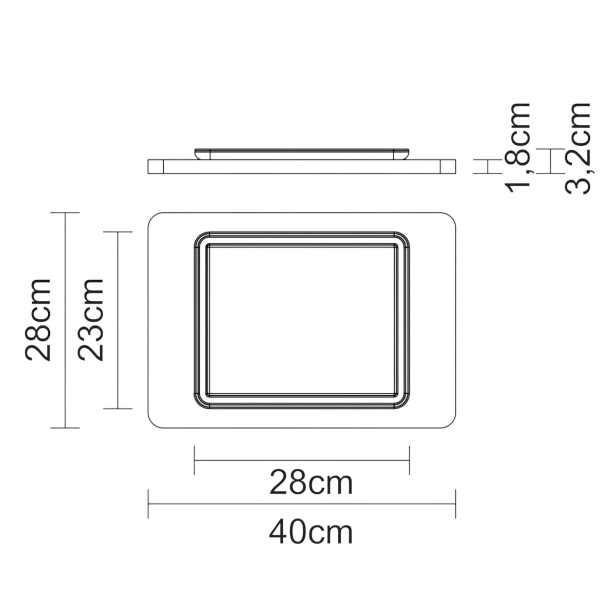 GRILL MIX RECT 35 x 25 x 1.8 TK
