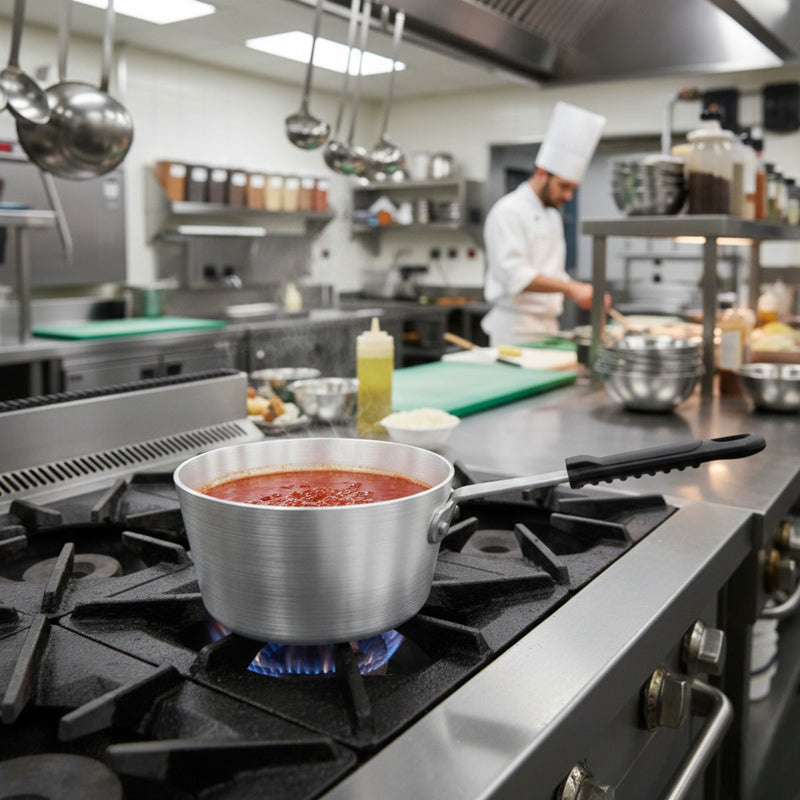 CACEROLA 2.60 QT PROF 20 CM MGO NEGRO