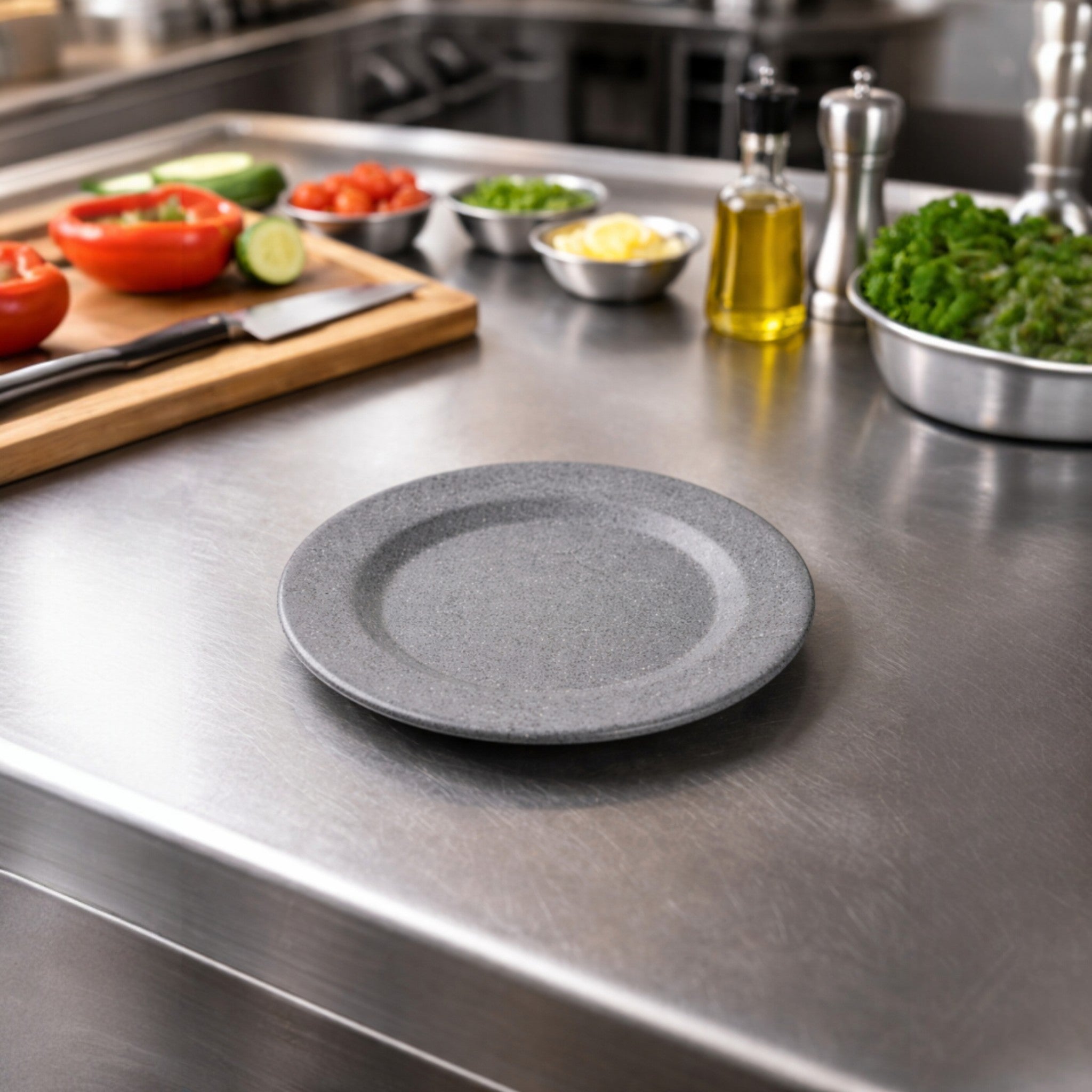 HORECA PLATO TRINCHE 10" GRAY 26 CM