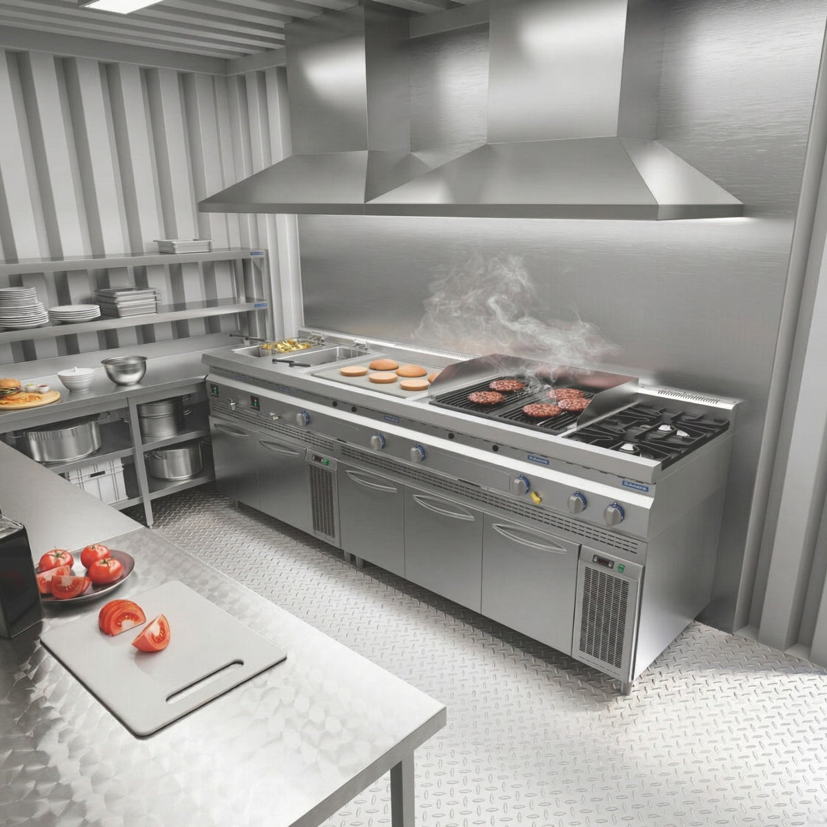 HORNO A GAS 80x80 CM AC INOX AMERICA