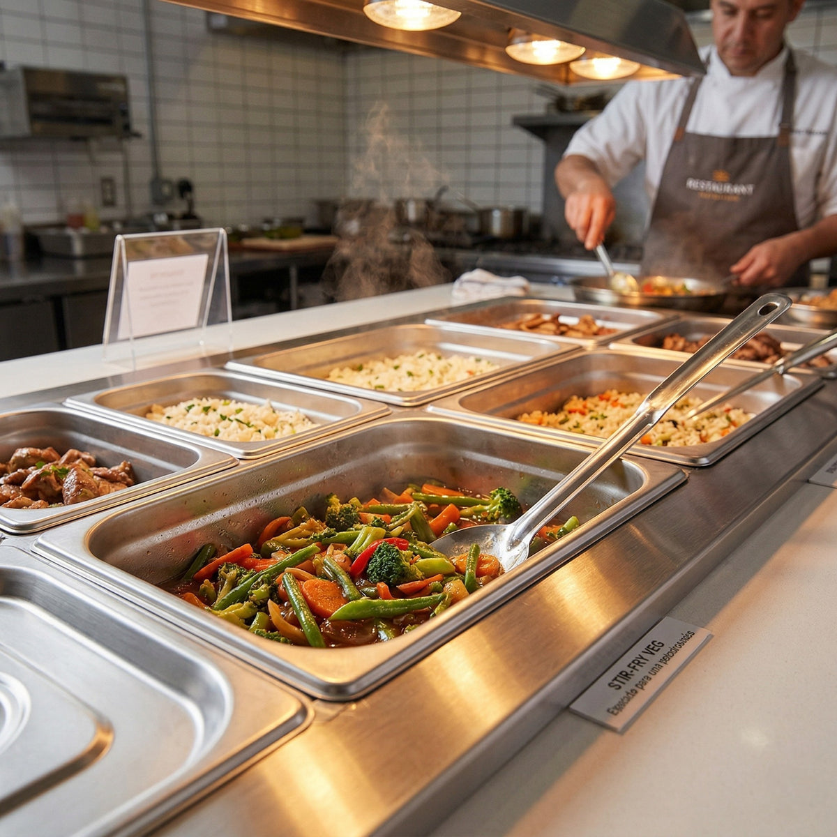 INSERTO AC INOX 1/3x4.0" BUFFETWARE