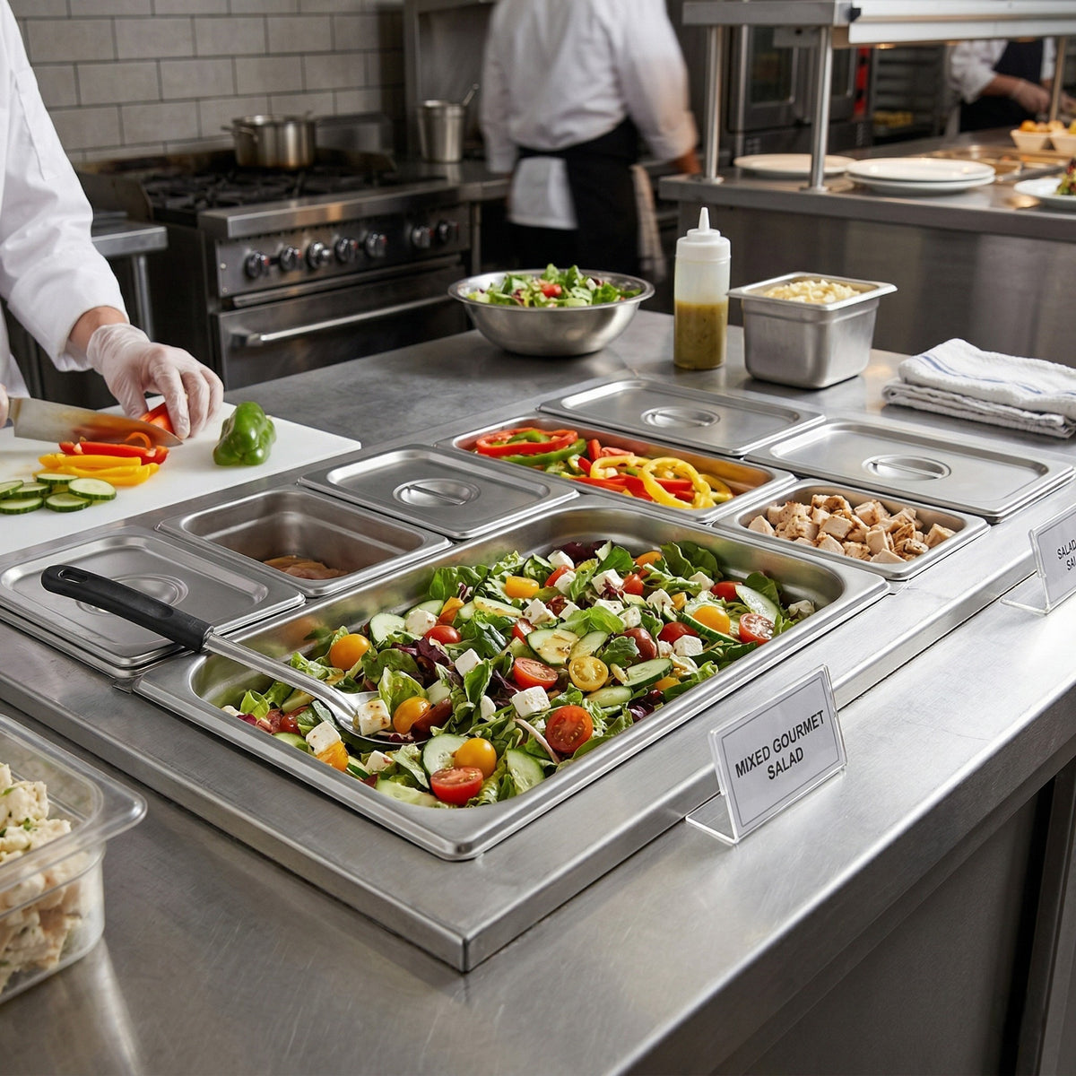 INSERTO AC INOX 1/3x4.0" BUFFETWARE