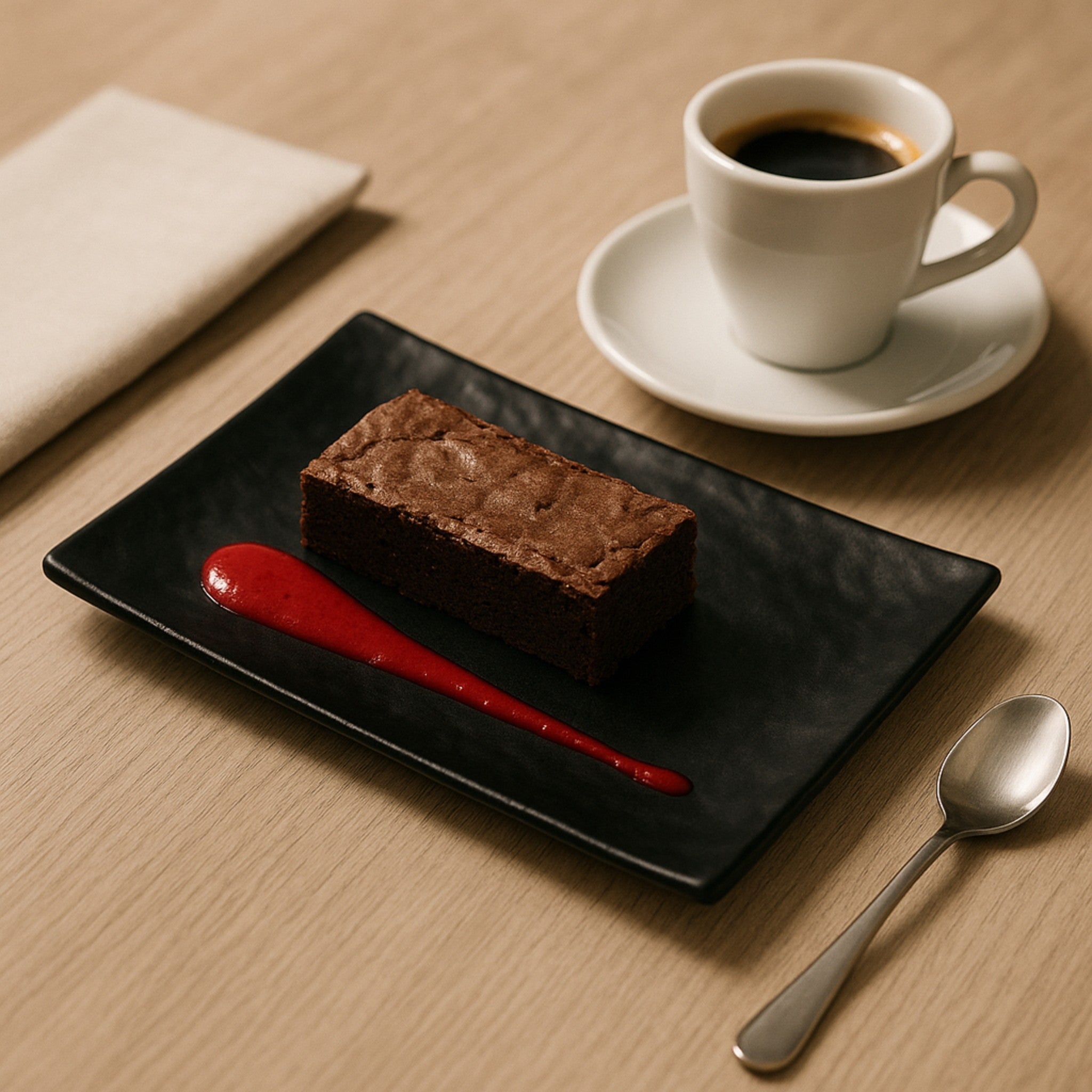 JET BLACK PLATO RECT 25 CM
