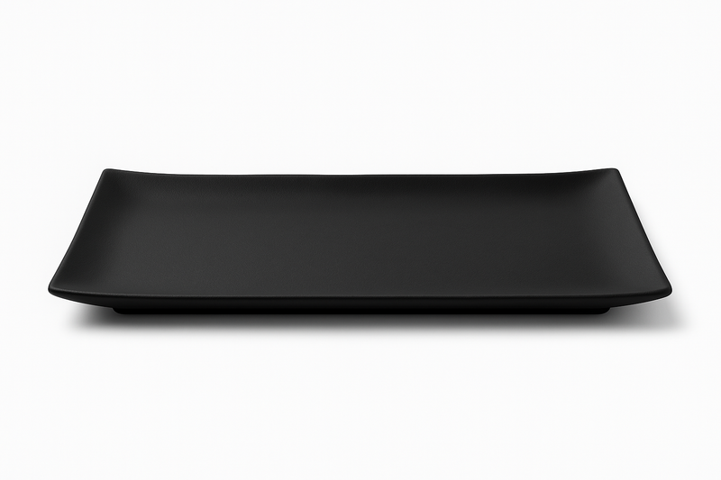 JET BLACK PLATO RECT 30X14 CM