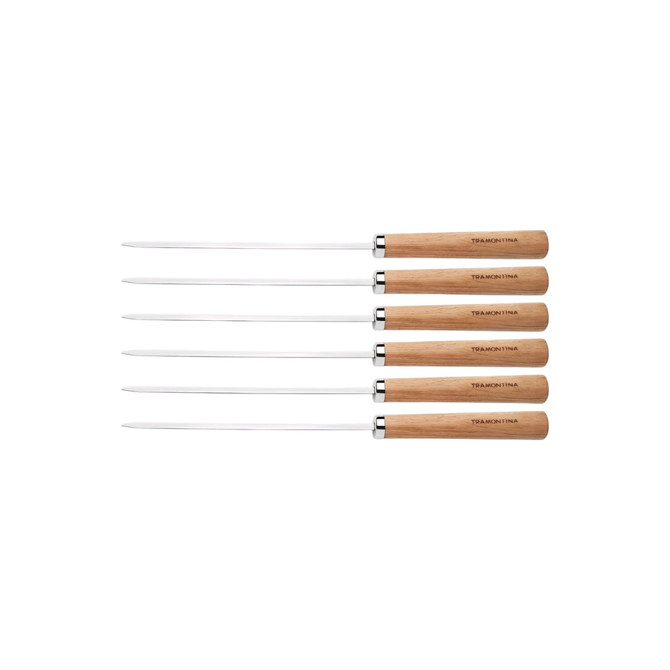 JGO 6 PINCHOS C/MGO MADERA 40 CM