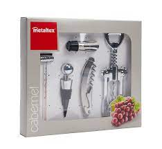 JUEGO DE VINO CABERNET METALTEX