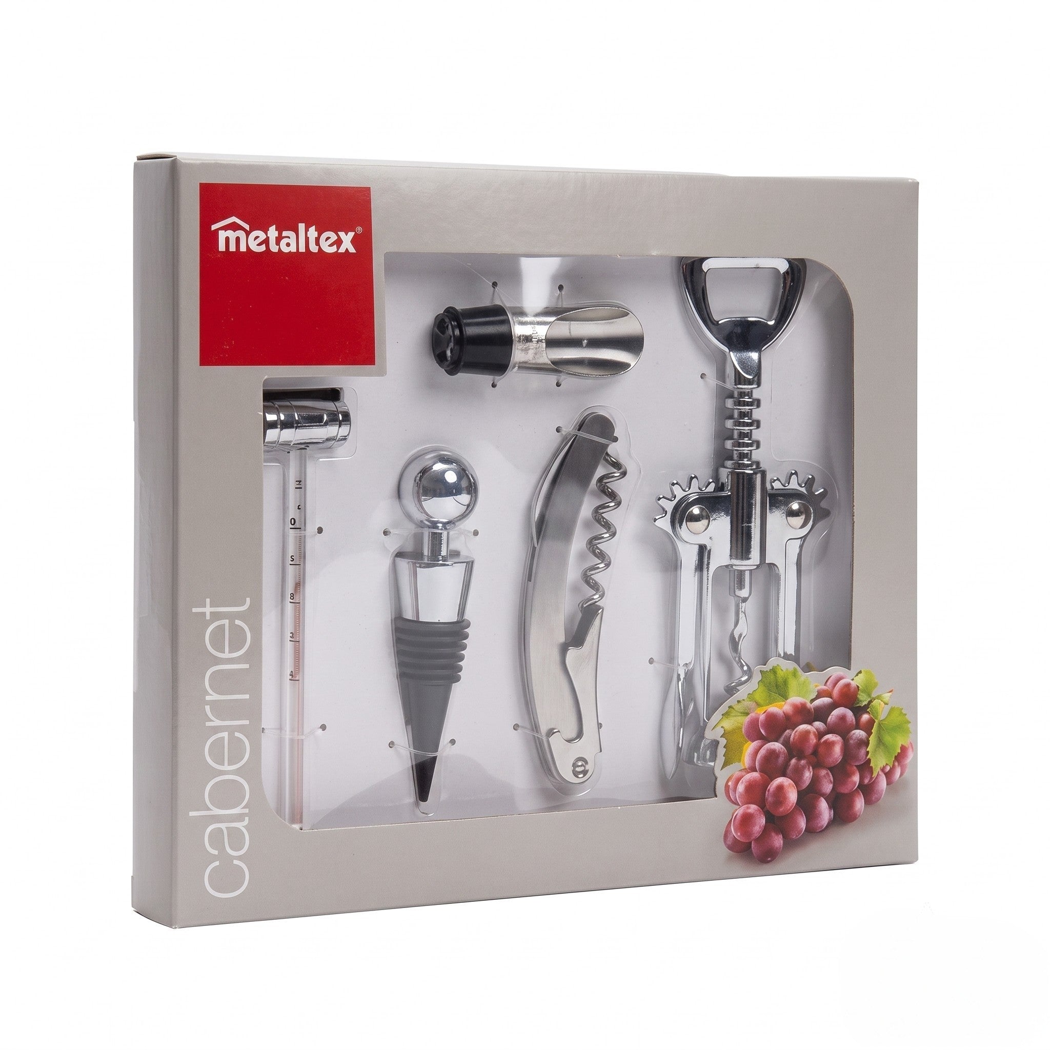 JUEGO DE VINO CABERNET METALTEX