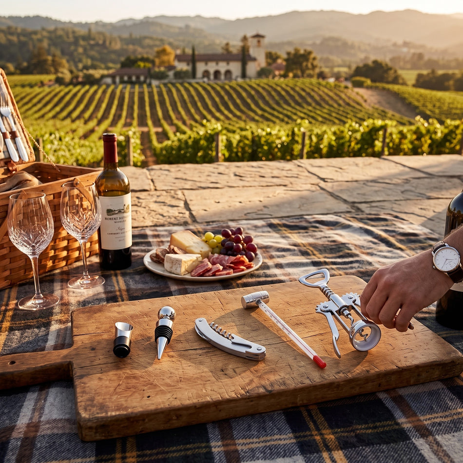 JUEGO DE VINO CABERNET METALTEX